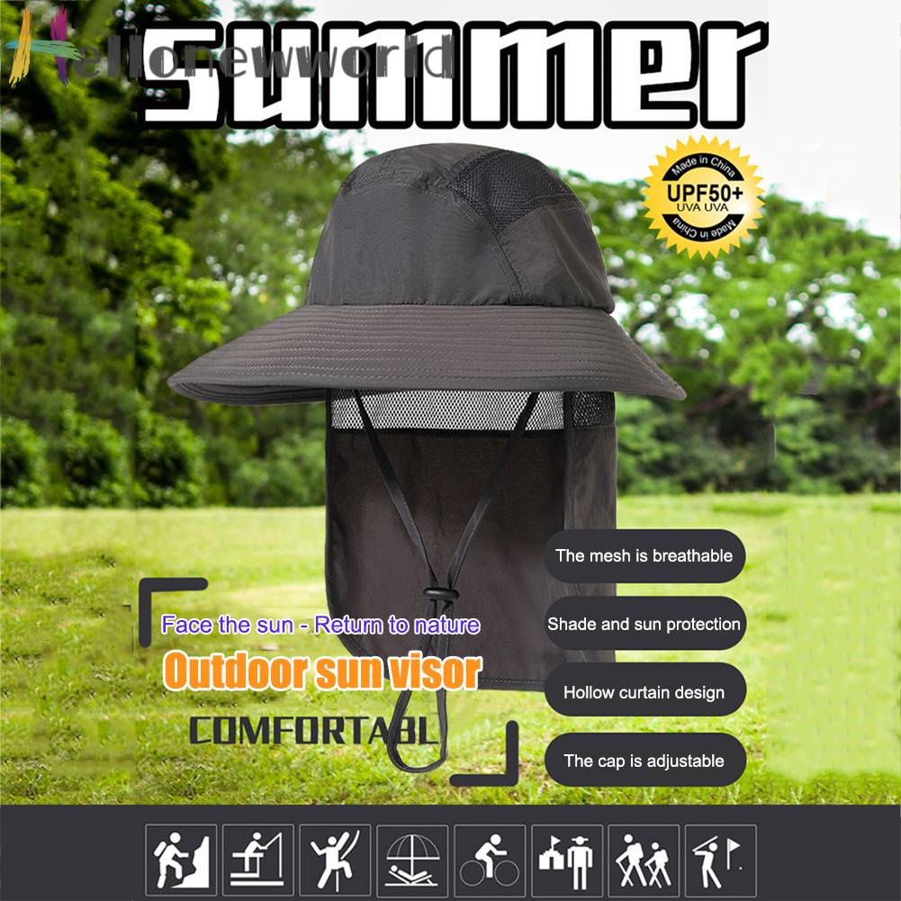 Mũ Boonie Thoáng Khí Chống Nắng Có Màn Che Dùng Khi Chạy Bộ Leo Núi Sự Bảo