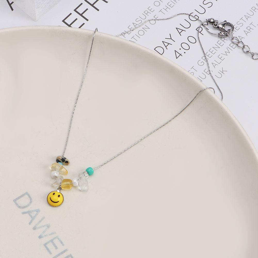 ANEMONE Vòng Cổ Choker Bằng Thép Titan Mặt Đầu Lâu Phong Cách Punk Đơn Giản Cho Nữ