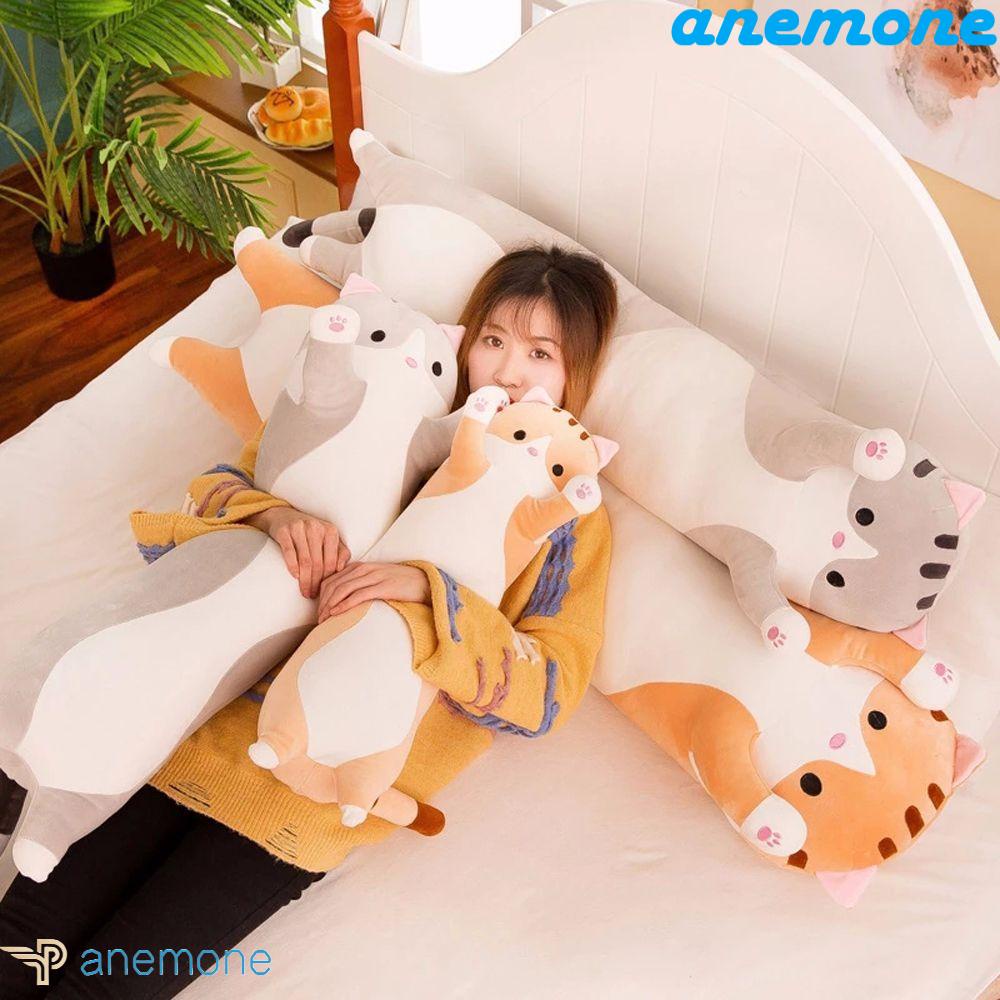ANEMONE Gối Ngủ Vải Cotton Nhồi Bông Hình Động Vật Hoạt Hình Dễ Thương Cho Bé Gái