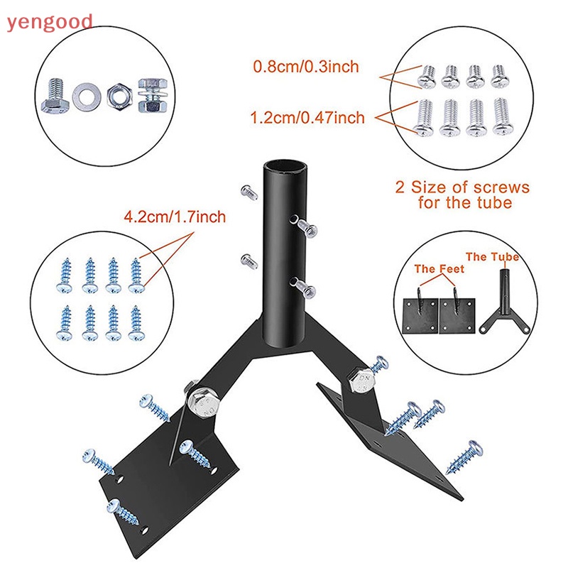 (YGD) Phụ Kiện Giá Đỡ Mái Hiên Bằng Thép Dày Dặn Cho Sân Vườn / Công Viên Thời Tiết
