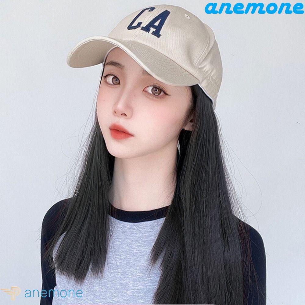 ANEMONE Tóc Giả Nối Dài Bằng Sợi Tổng Hợp Cách Nhiệt Màu Nâu / Đen Ngọt Ngào Dễ Thương Cho Nữ