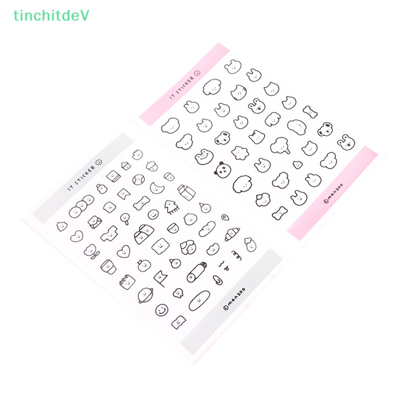 [TinchitdeV] Set 10 Miếng Dán Mini Hình Động Vật Màu Hồng Dễ Thương Trang Trí Điện Thoại / Sổ Tay