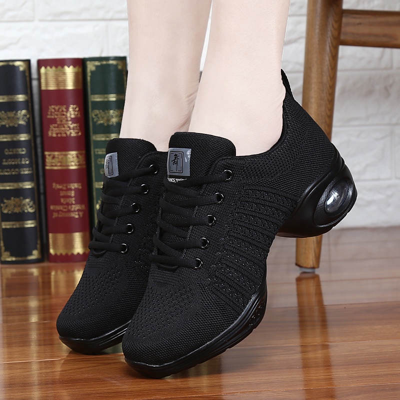 Giày Nhảy Thể Thao Đế Mềm Phối Lưới Thời Trang Hiện Đại Cho Nữ Giày Khiêu Vũ Latin Chuyên Dụng Chất Lượng