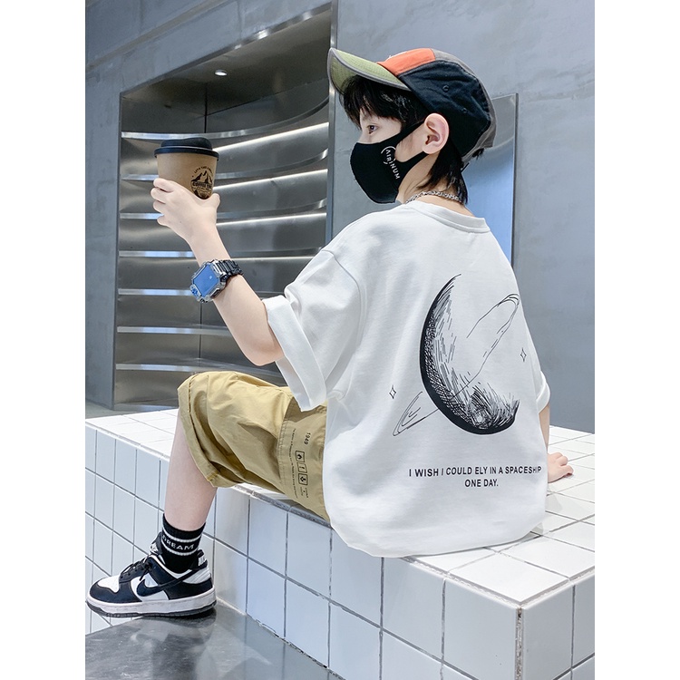 Yidanl Áo Thun 100% Cotton Tay Ngắn Dáng Suông In Họa Tiết Hoạt Hình Xinh Xắn Thời Trang Cho Nữ