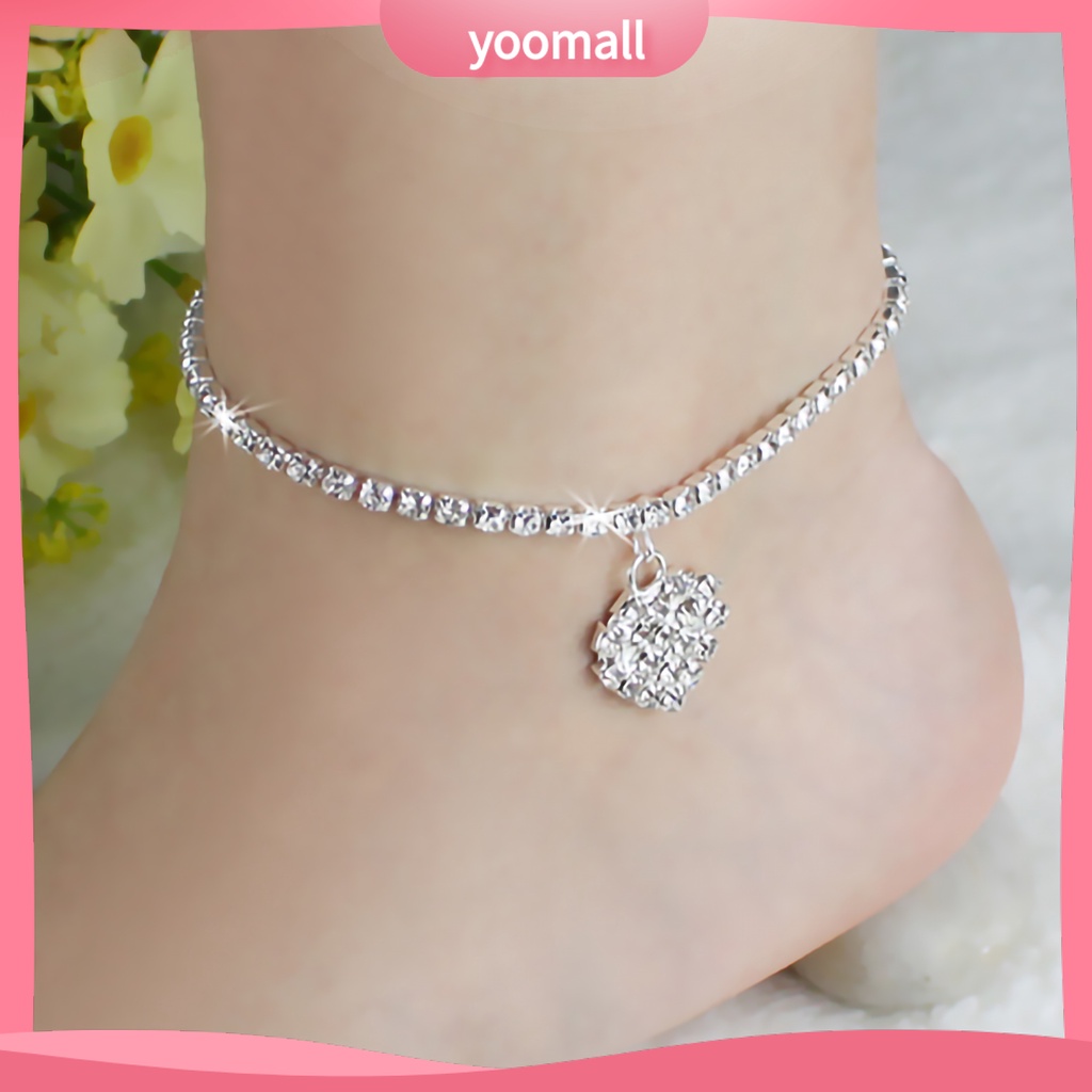 Lắc Chân Hình Ngôi Sao Năm Cánh Đính Đá Có Thể Điều Chỉnh Kích Thước