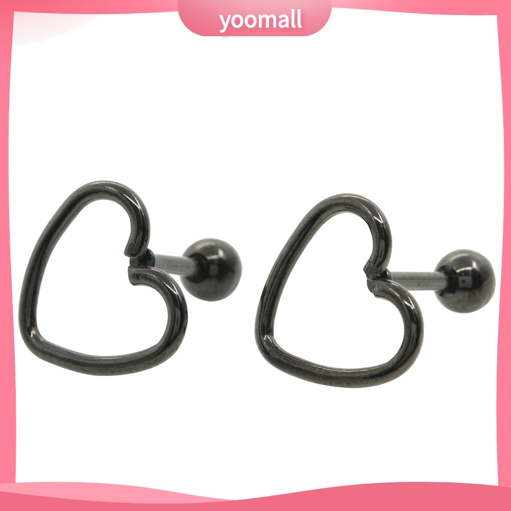 Khuyên Tai Thép Không Gỉ Hình Trái Tim Thời Trang Dành Cho Nữ