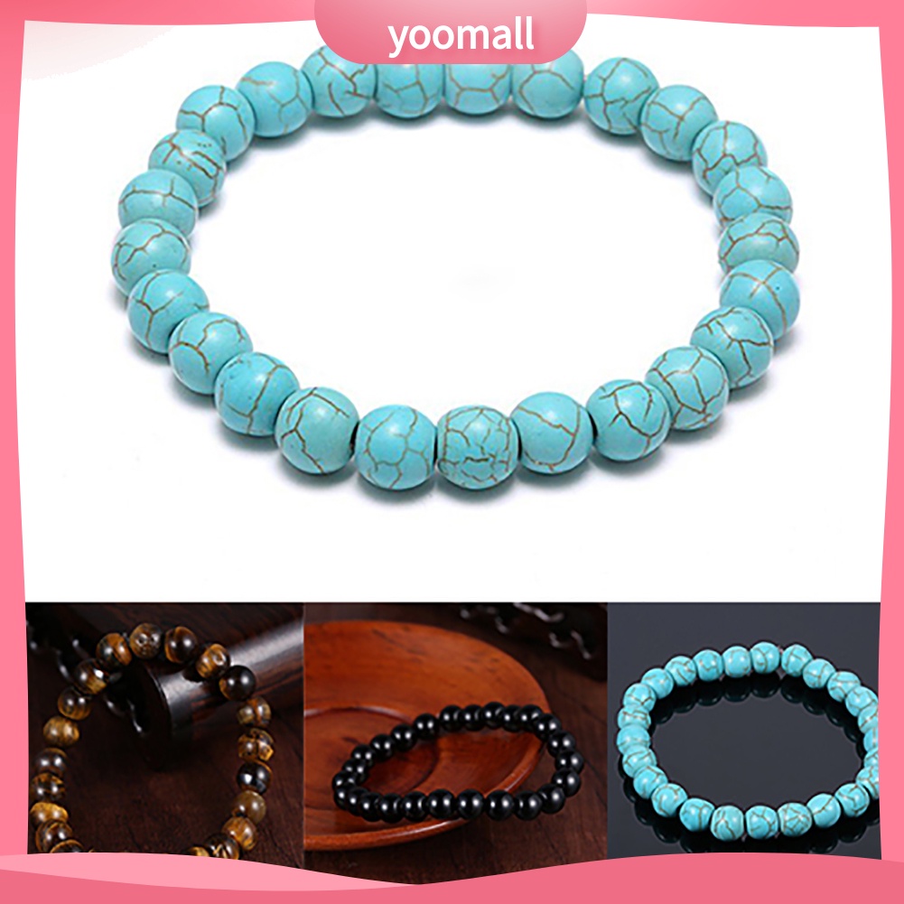 Vòng Tay Chuỗi Hạt Đá Tự Nhiên Thời Trang Cho Nam Và Nữ