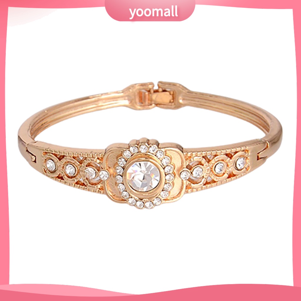 Vòng Tay Mạ Vàng Đính Đá Thời Trang Dành Cho Nữ