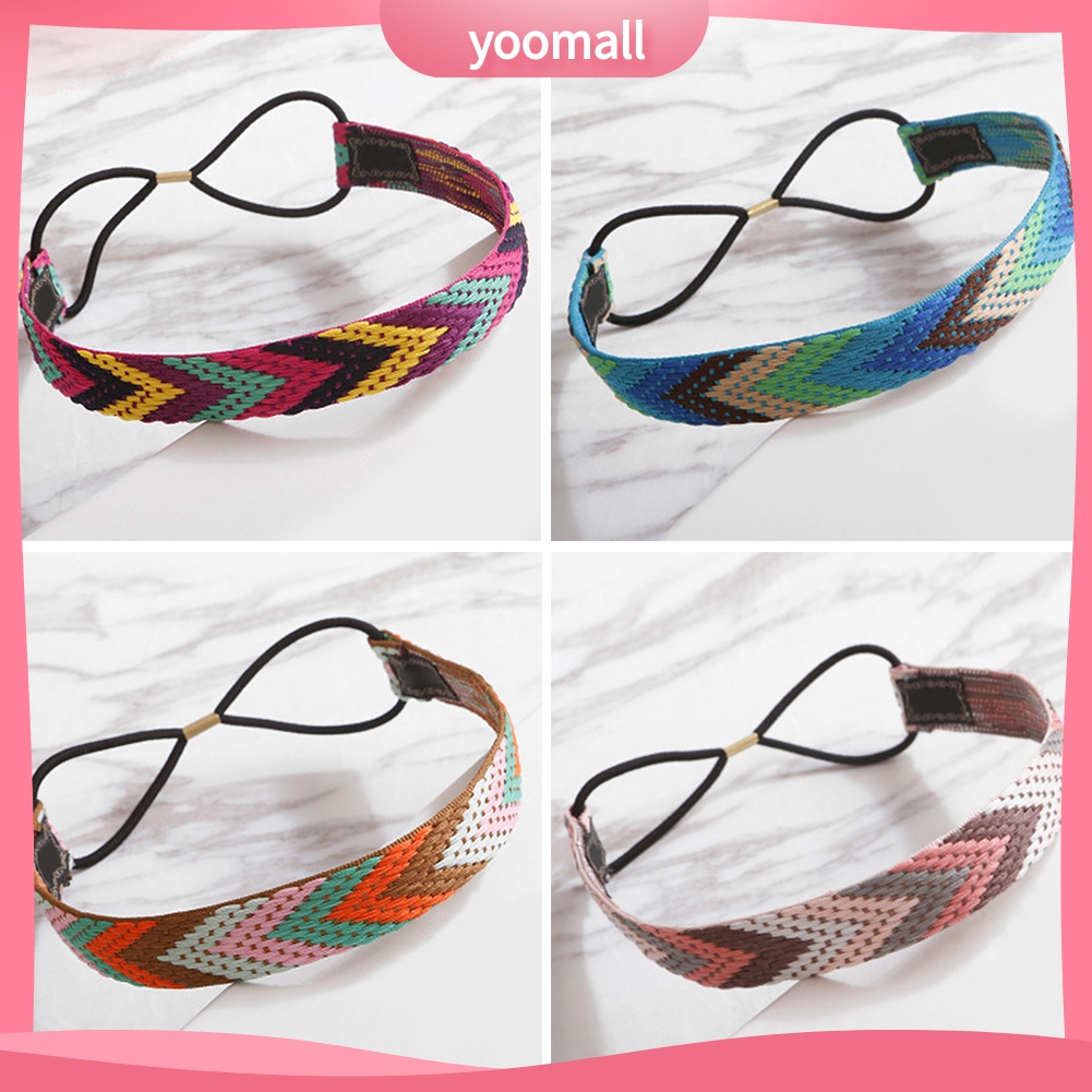 Băng Đô Bện Dây Co Giãn Phong Cách Boho Thời Trang Cho Nữ