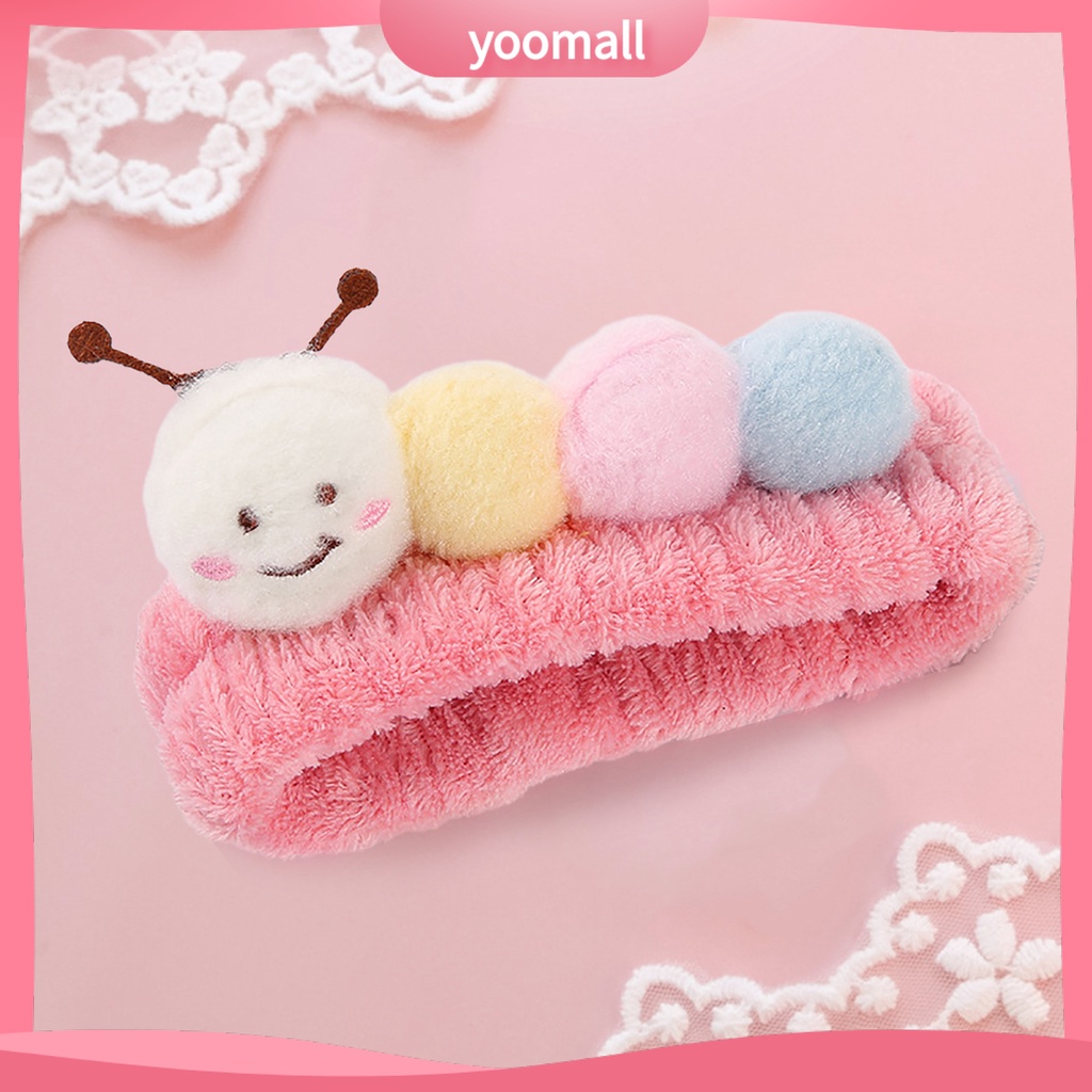 Băng Đô Cài Tóc Trang Điểm Bằng Lông Cừu San Hô Màu Sắc Ngọt Ngào Độ Co Giãn Cao