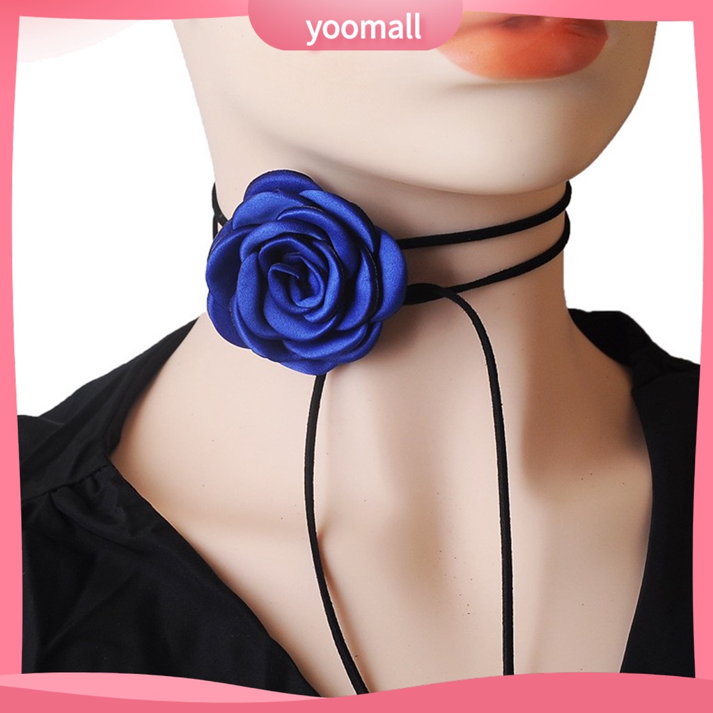 Vòng Cổ Choker Màu Sắc Thanh Lịch Có Thể Điều Chỉnh Họa Tiết Hoa Cổ Điển Cho Nữ