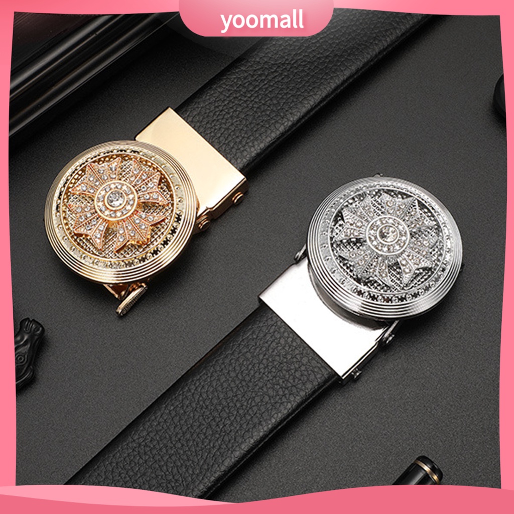 Thắt Lưng Giả Da Với Khóa Tự Động Có Thể Điều Chỉnh Thời Trang Công Sở Cho Nam