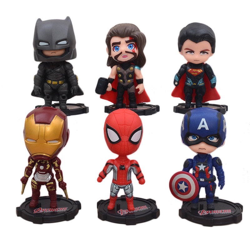 Set 6 Mô Hình Các Nhân Vật Siêu Anh Hùng Marvel Đẹp Mắt