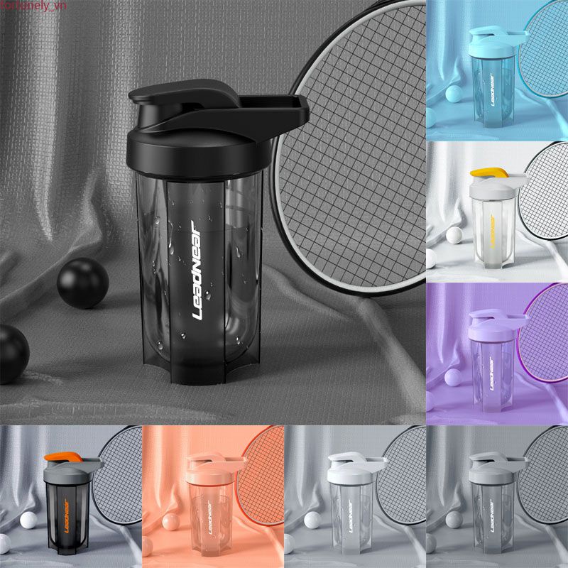 【Sẵn sàng】 Bình lắc thể thao 500ml Bột Whey Protein Bình lắc tập gym thể hình Bình lắc tập thể dục di động ngoài trời với bóng lắc