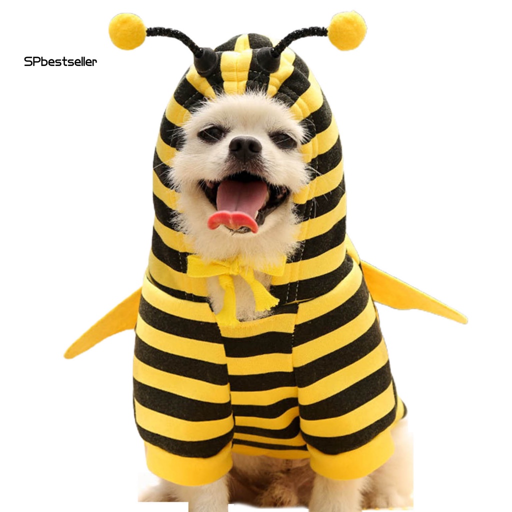 Áo Sweater Co Giãn In Họa Tiết Hoạt Hình Chú Ong Dễ Thương Thời Trang Thu Đông Cho Cún Cưng