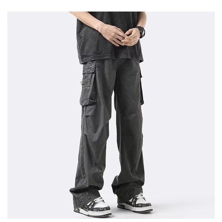 Quần Thể Thao Ống Suông Rộng Thời Trang Đường Phố Mỹ Cá Tính Cho Nam