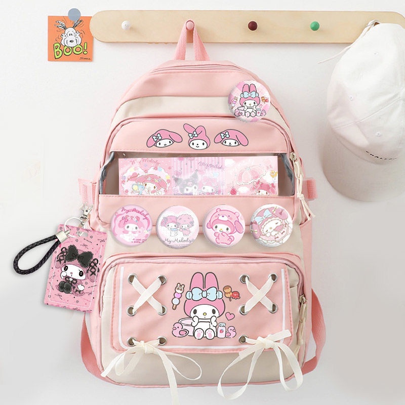 Balo Đi Học Chống Thấm Nước Kuromi Melody Cinnamoroll
