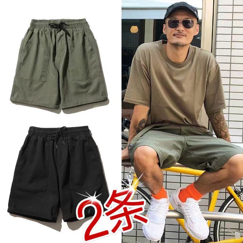 [Thời Trang] Quần Short Ống Rộng Bằng Cotton Nguyên Chất Phong Cách Hong Kong Cho Nam
