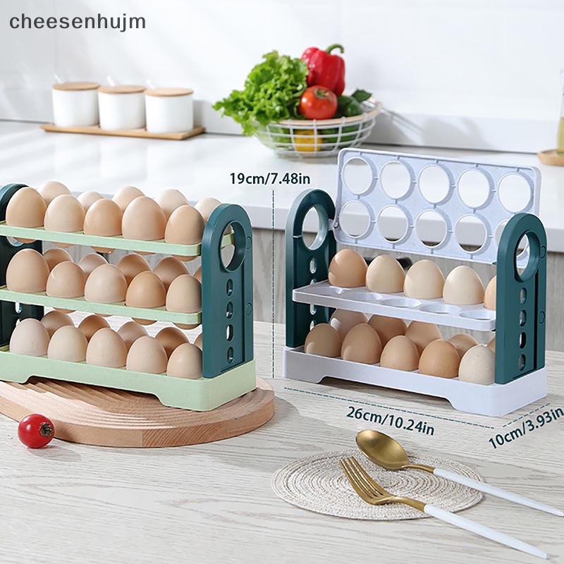 Khay Đựng Trứng 3 Tầng 30 Ô Sức Chứa Lớn Tiện Dụng