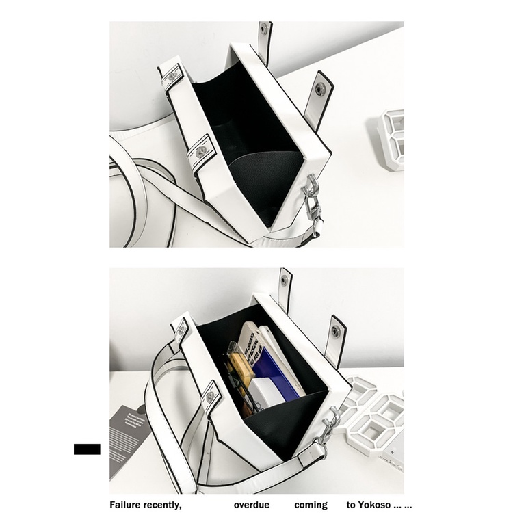 Túi Đeo Chéo Vai Dạng Hộp Vuông In Họa Tiết Cá Tính