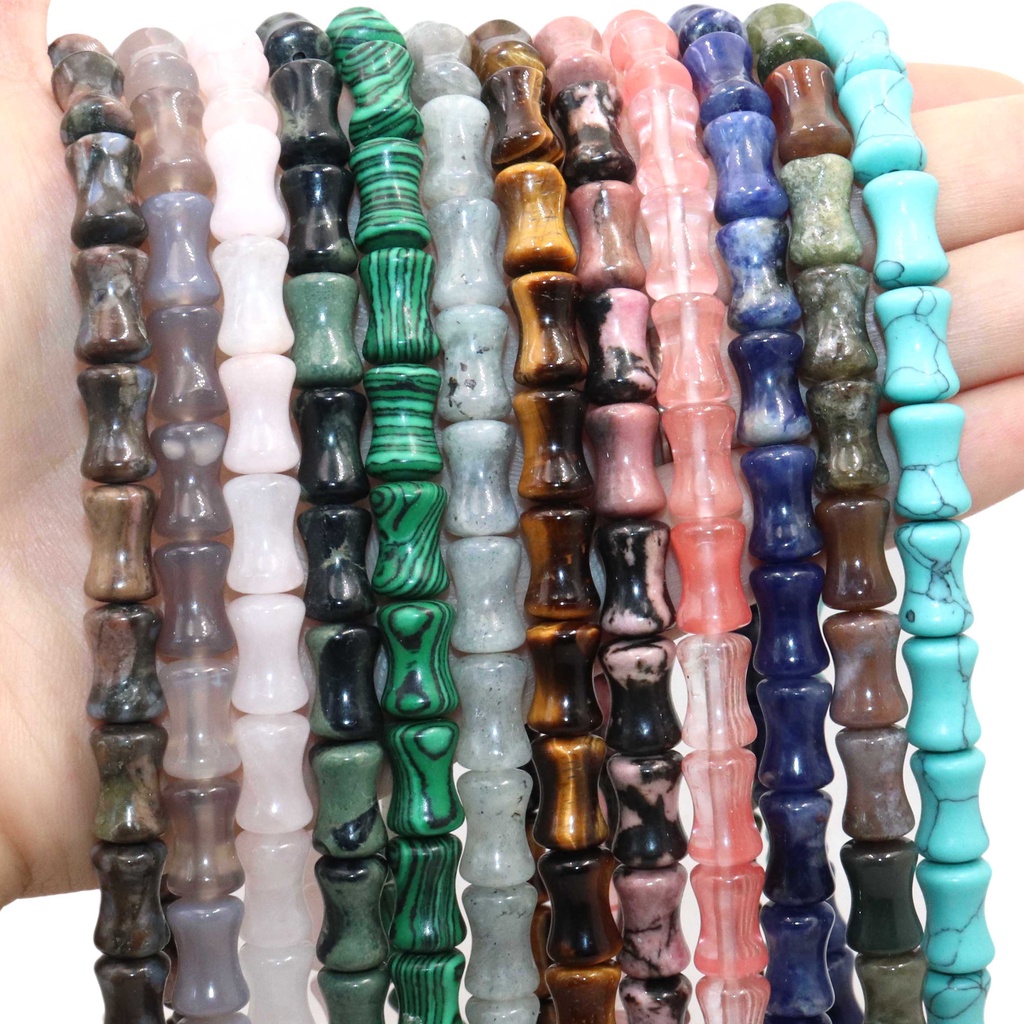 Hạt Ngọc Lam Bằng Tre Kích Thước 8X12MM Dùng Làm Trang Sức DIY