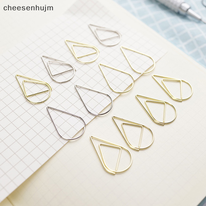 Set 50 Kẹp Giấy Kim Loại Hình Giọt Nước Dễ Thương