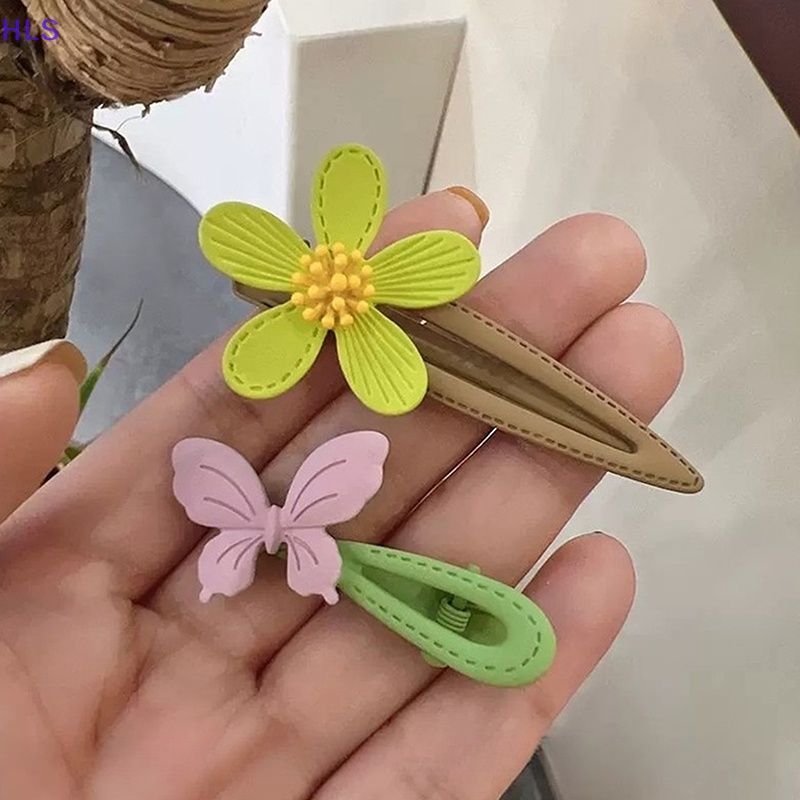 Kẹp Mỏ Vịt Hình Hoa / Bướm / Trái Tim Dễ Thương Cho Bé Gái