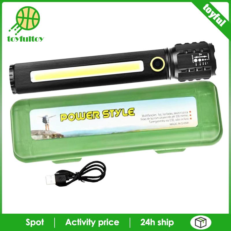 Đèn Pin LED USB Cầm Tay Siêu Sáng Bỏ Túi Tiện Dụng Cho Gara Xe Hơi / Sân Vườn