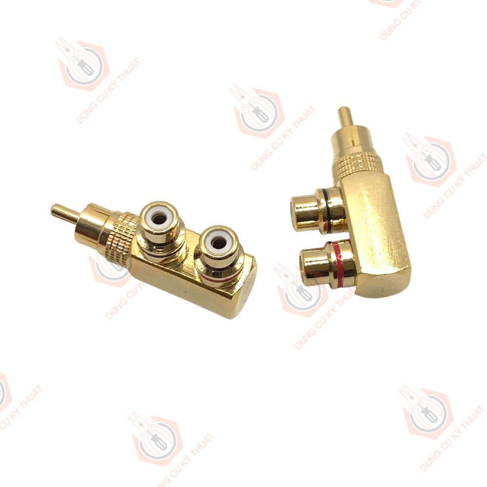 Jack Hoa Sen 1 Ra 2 CD-01 Đầu Mạ Vàng - Jack Bông Sen 1 Ra 2- Jack AV 1 Ra 2 _ [Shop Dụng Cụ Kỹ Thuật]