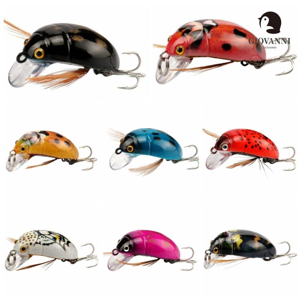 Mồi Câu Cá Nhân Tạo Bằng Nhựa Cứng Hình Bọ Rùa 3D Có Móc Câu