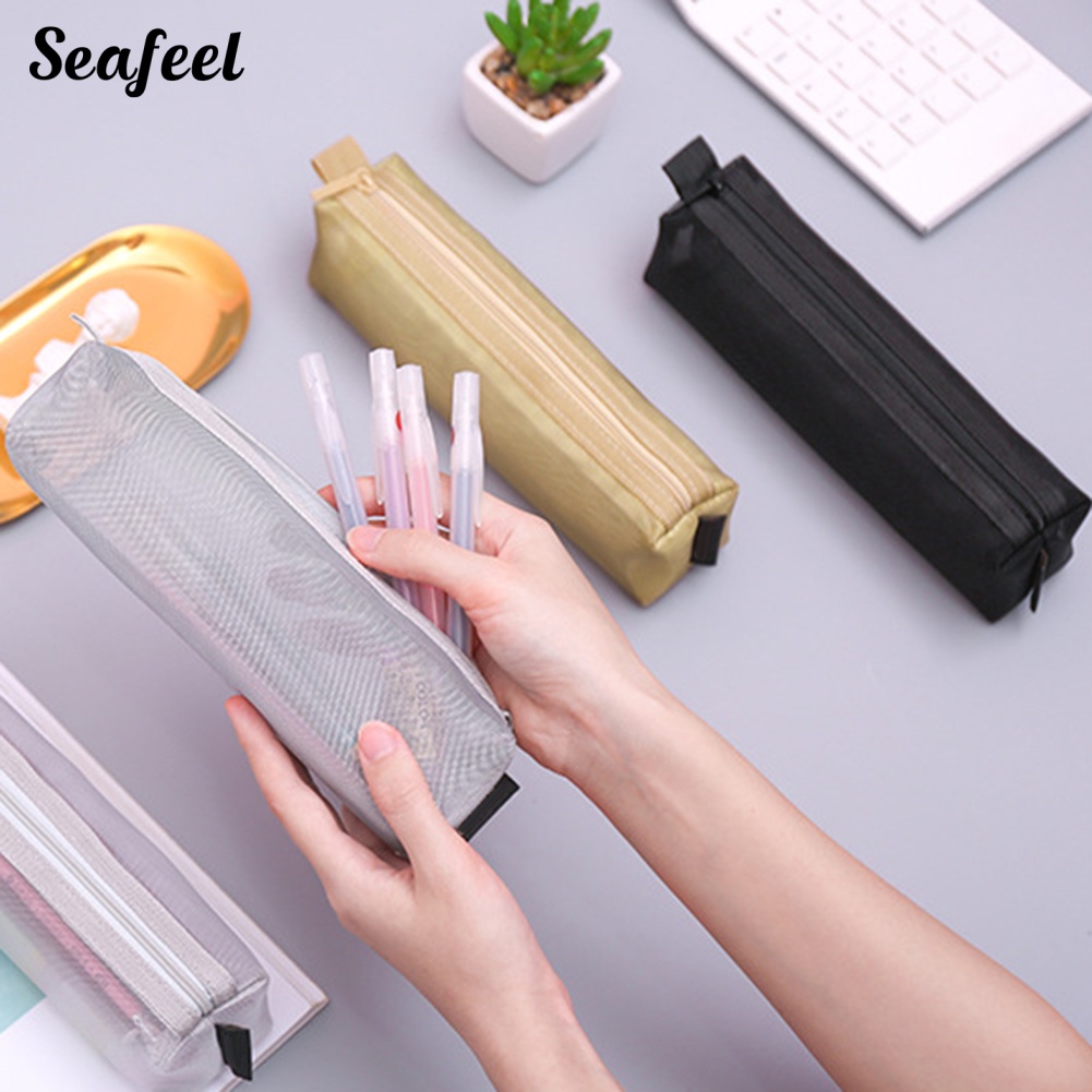 Túi Đựng Bút Màu Trơn Dễ Thương