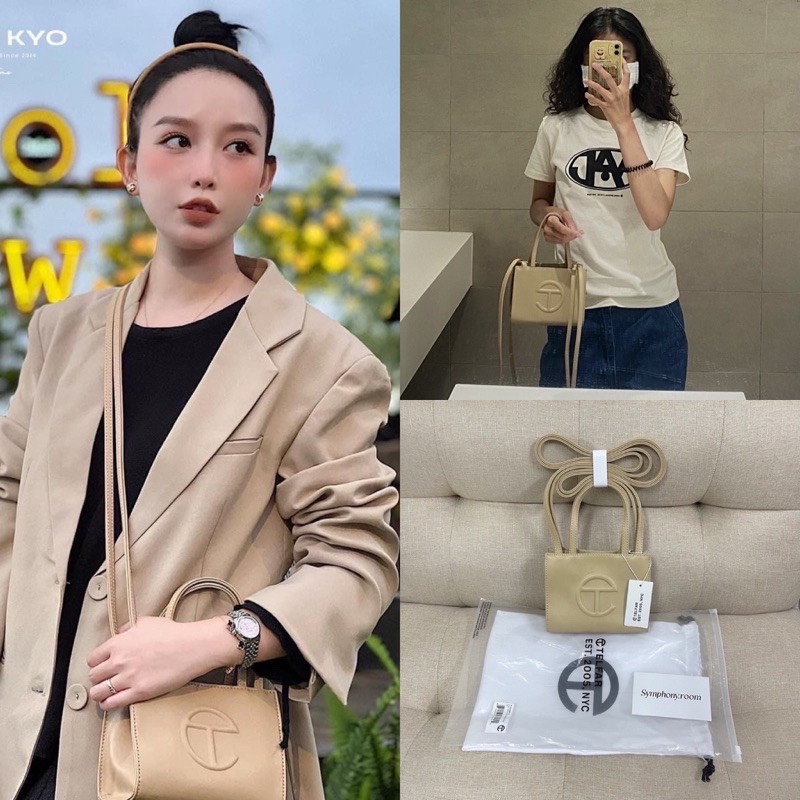 Túi đeo chéo da mềm Telfar size 17cm siêu đẹp da dày dặn thời trang hottrend