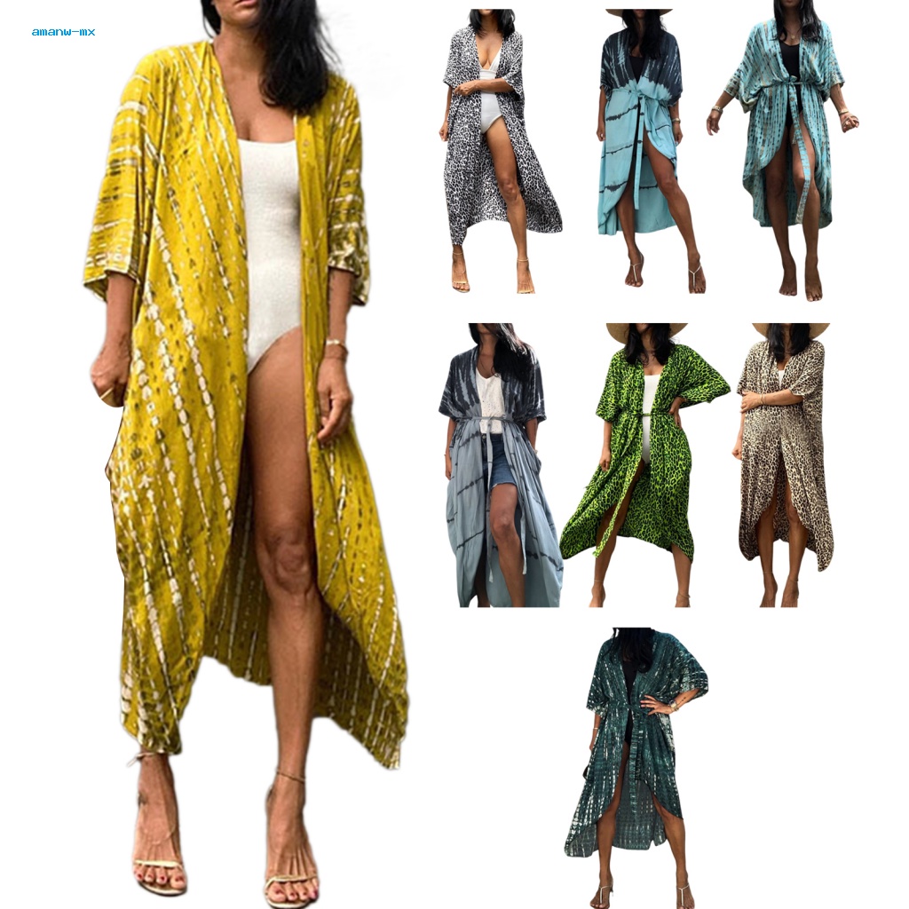 Am * Áo Khoác Cardigan Chống Nắng Dáng Rộng Vừa Vặn Với Họa Tiết Da Báo Chống Tia uv Đi Biển Mùa Hè Dành Cho Nữ