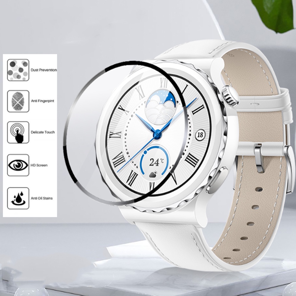 Kính Cường Lực Viền Cong 3D Bảo Vệ Màn Hình Cho Huawei Watch 4 Pro GT 3 Pro 46mm 43mm GT3 GT2 Pro GT 2 42mm GT 3 Runner gt2e