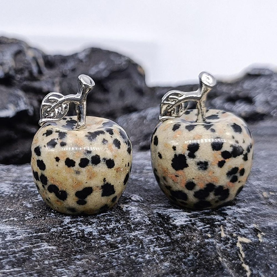 Apple Statue Healing Crystal Gemstone Natural Stone Christmas Home Decor