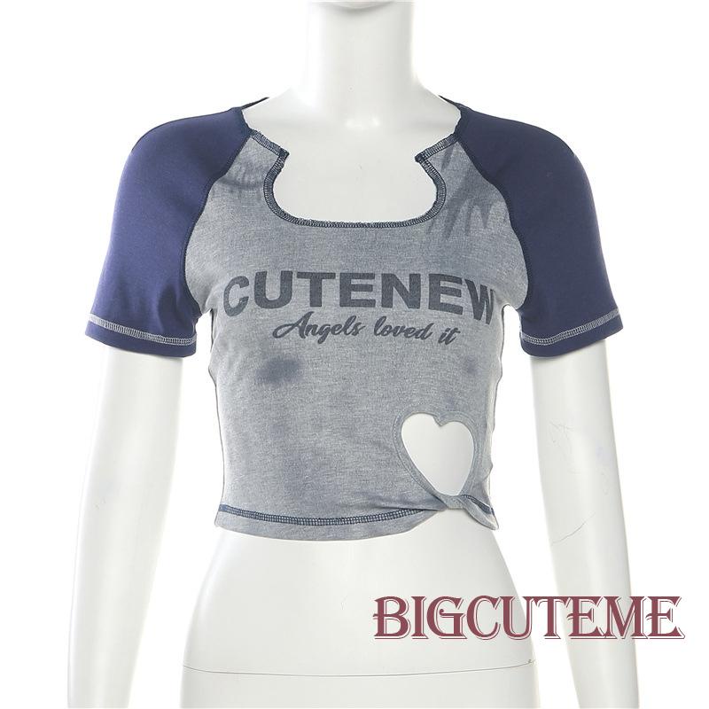 Áo Thun Crop Top Tay Ngắn In Chữ Phong Cách Đường Phố Thời Trang Mùa Hè Cho Nữ