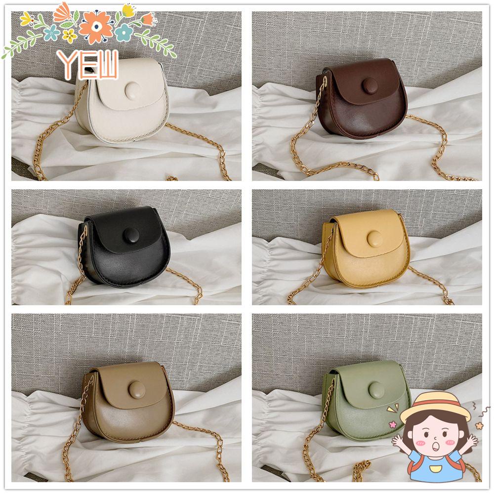 Túi Đeo Chéo Hình Yên Ngựa Màu Trơn Thời Trang Dành Cho Nữ