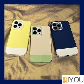 Ốp điện thoại silicon mềm đục màu tương phản 2 trong 1 cho iphone 13 11 12 pro max x xs xr max