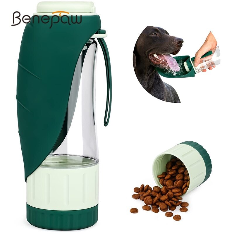 Bình Đựng Nước Uống 2 Trong 1 Chống Rò Rỉ Cho Thú Cưng