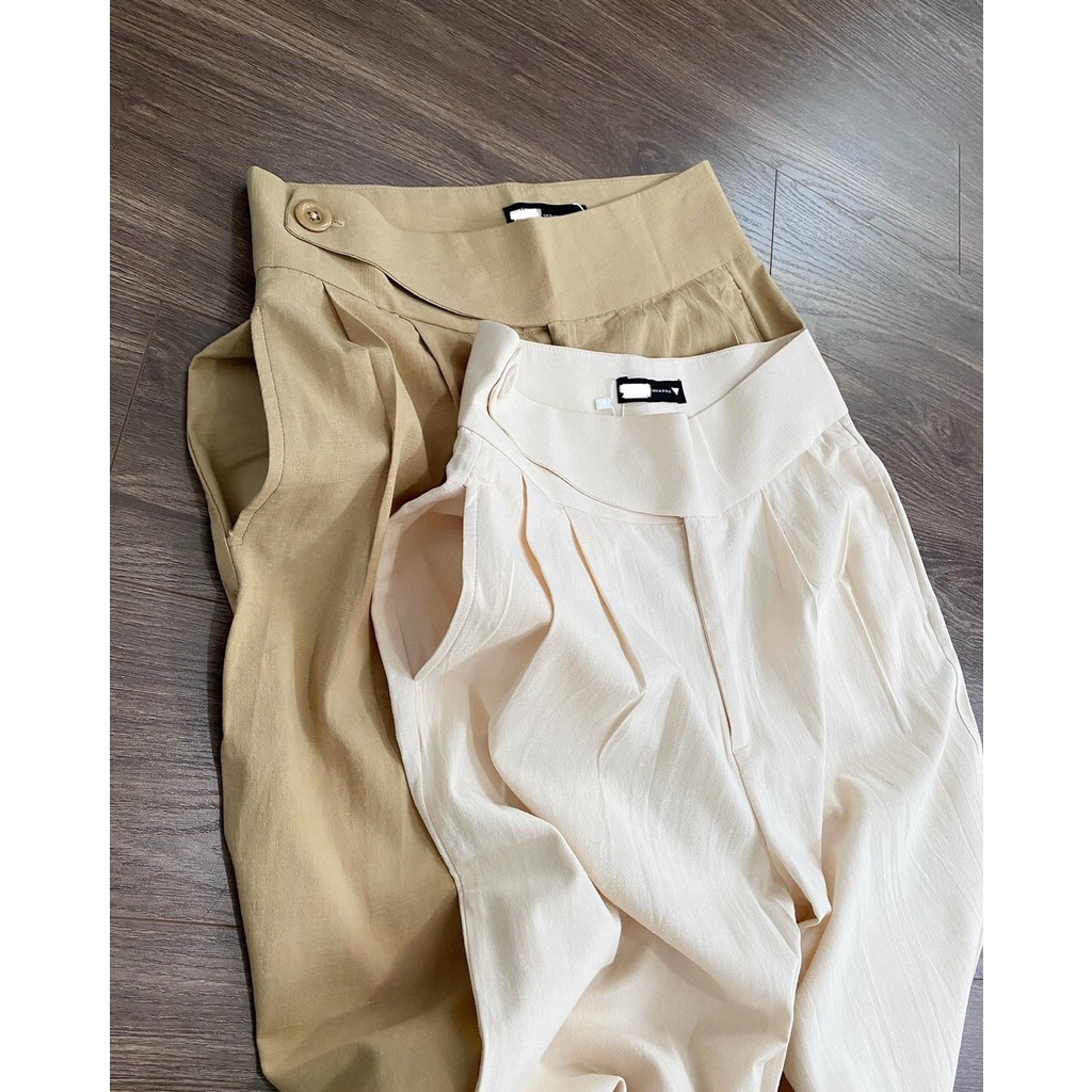 Quần Linen Nút Chéo Z.R