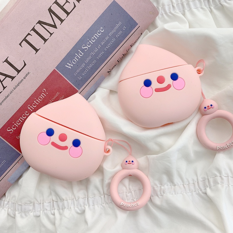 Vỏ Bảo Vệ Hộp Sạc Tai nghe không dây Apple Airpods Pro 2 3 1 Bằng Silicon Mềm Họa Tiết Trái Cây Dễ Thương