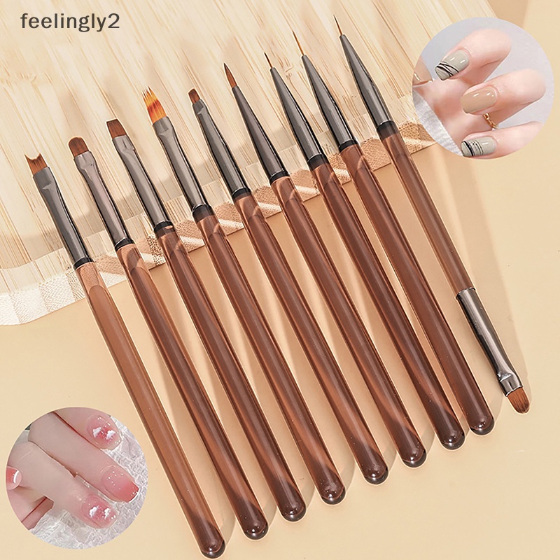 Cọ Sơn Nối Dài Móng Tay Nghệ Thuật DIY Bằng Nhựa Acrylic Họa Tiết Kẻ Sọc