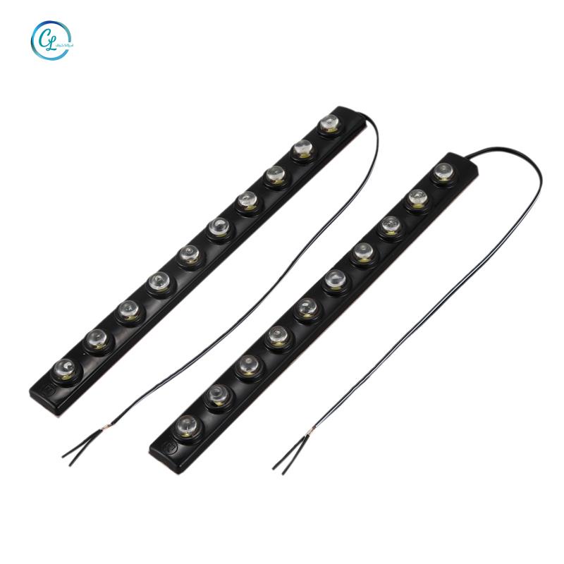 2 Đèn LED DRL 2 X 20W 10 COB 200LM DC 12V Ánh Sáng Trắng Chất Lượng Cao Cho Xe Hơi