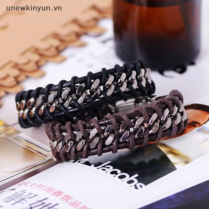Vòng Đeo Tay Bằng Da Thời Trang Dành Cho Nam