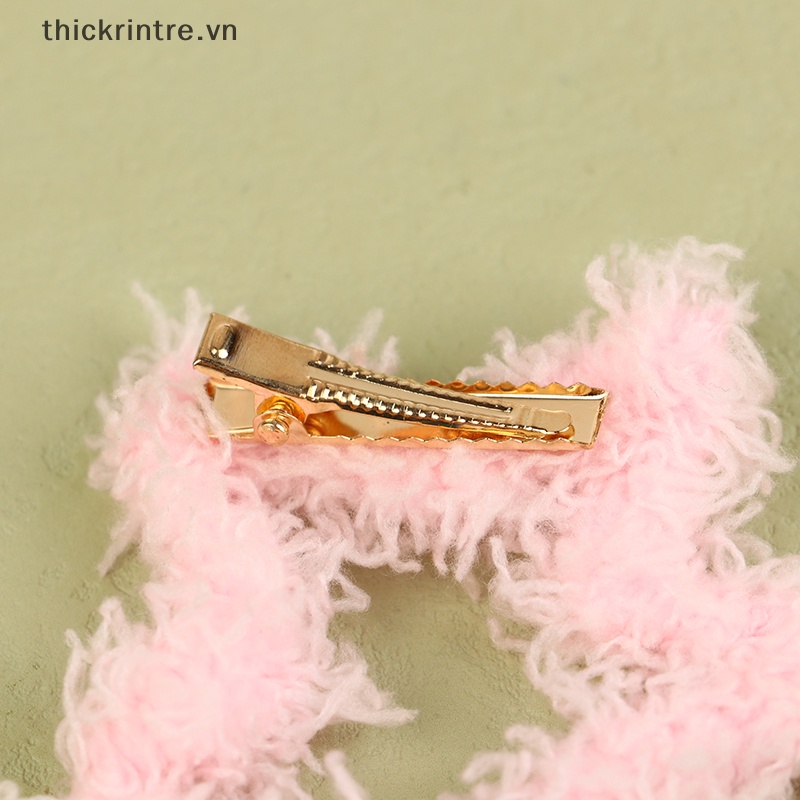 Kẹp Tóc Hình Ngôi Sao Năm Cánh Phối Lông Màu Kẹo Ngọt Y2k