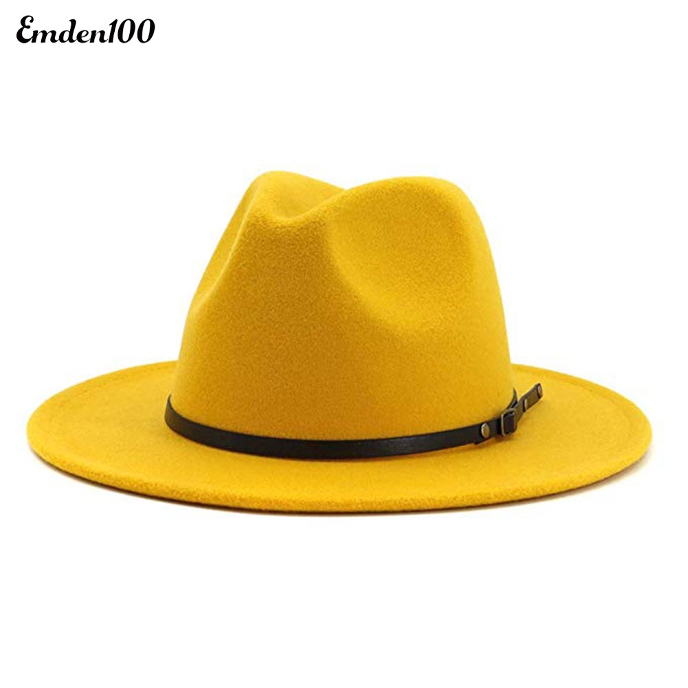 Nón Fedora Màu Sắc Thời Trang Đường Phố Cho Nữ