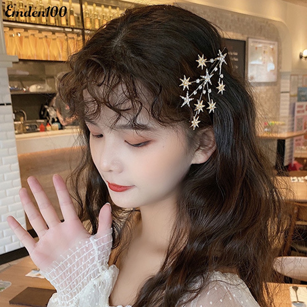 Kẹp Tóc Hình Ngôi Sao Đính Đá Thời Trang Cho Nữ
