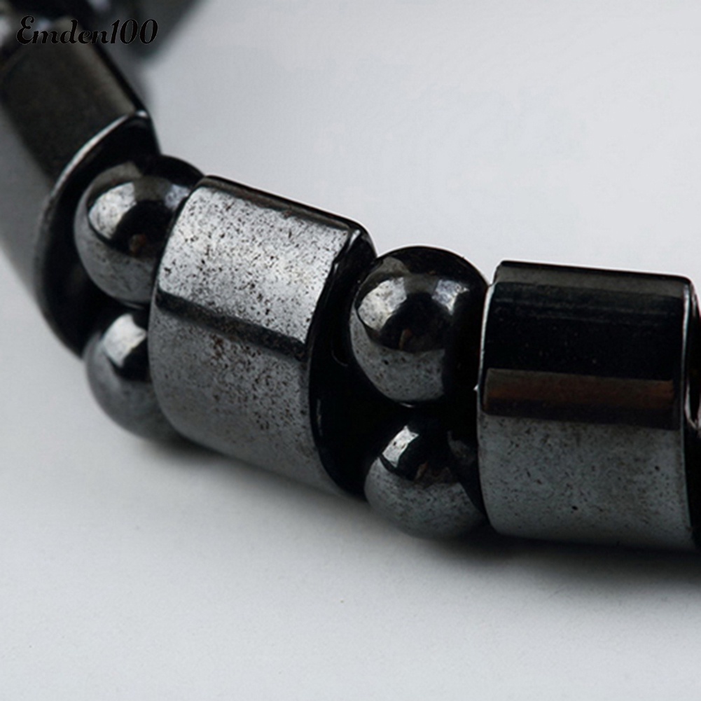 Vòng Tay Chuỗi Hạt Đá Hematite Màu Đen Thời Trang Cho Nam Và Nữ