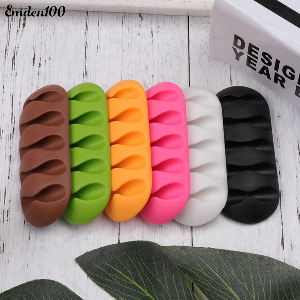 Giá Đỡ Dây Cáp Tự Dính 5 Ngăn Tiện Lợi