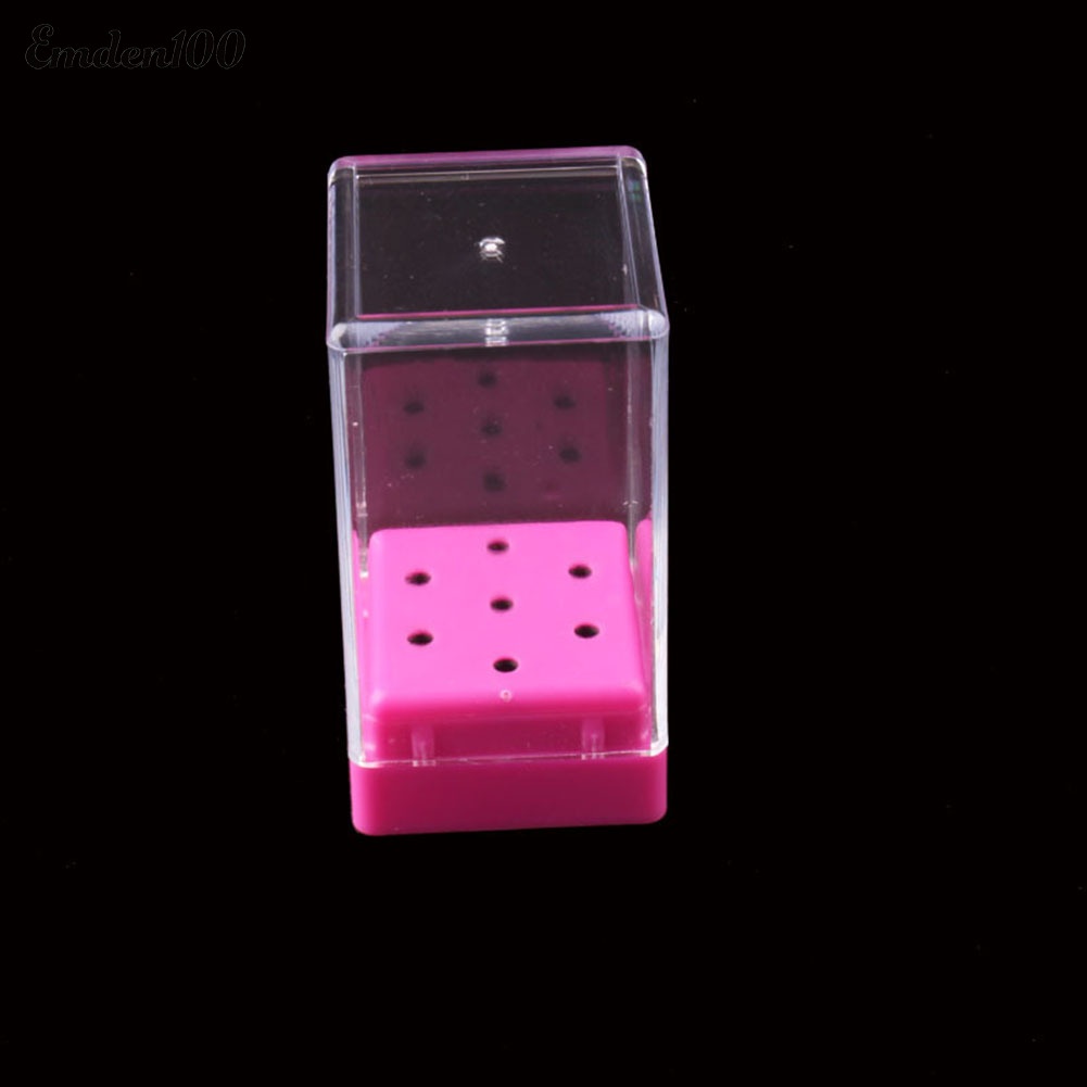 Hộp Đựng Đầu Mài Móng Tay 7 Lỗ Giá Đỡ